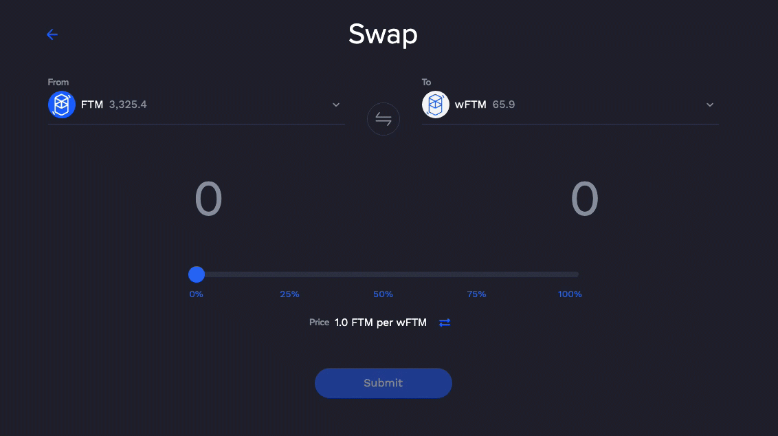 Swap FTM to wFTM on fSwap