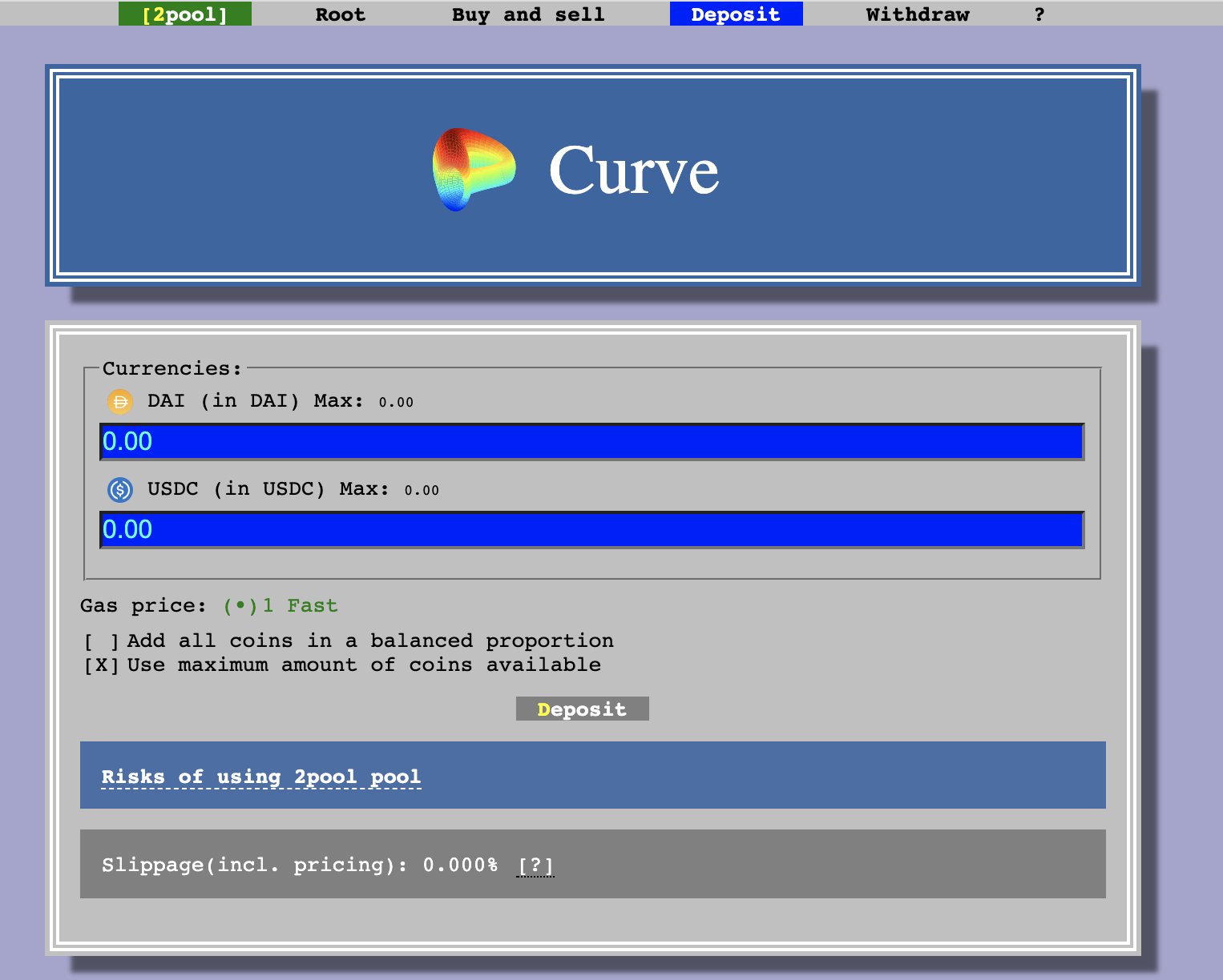 Add liquidity on Curve on Fantom