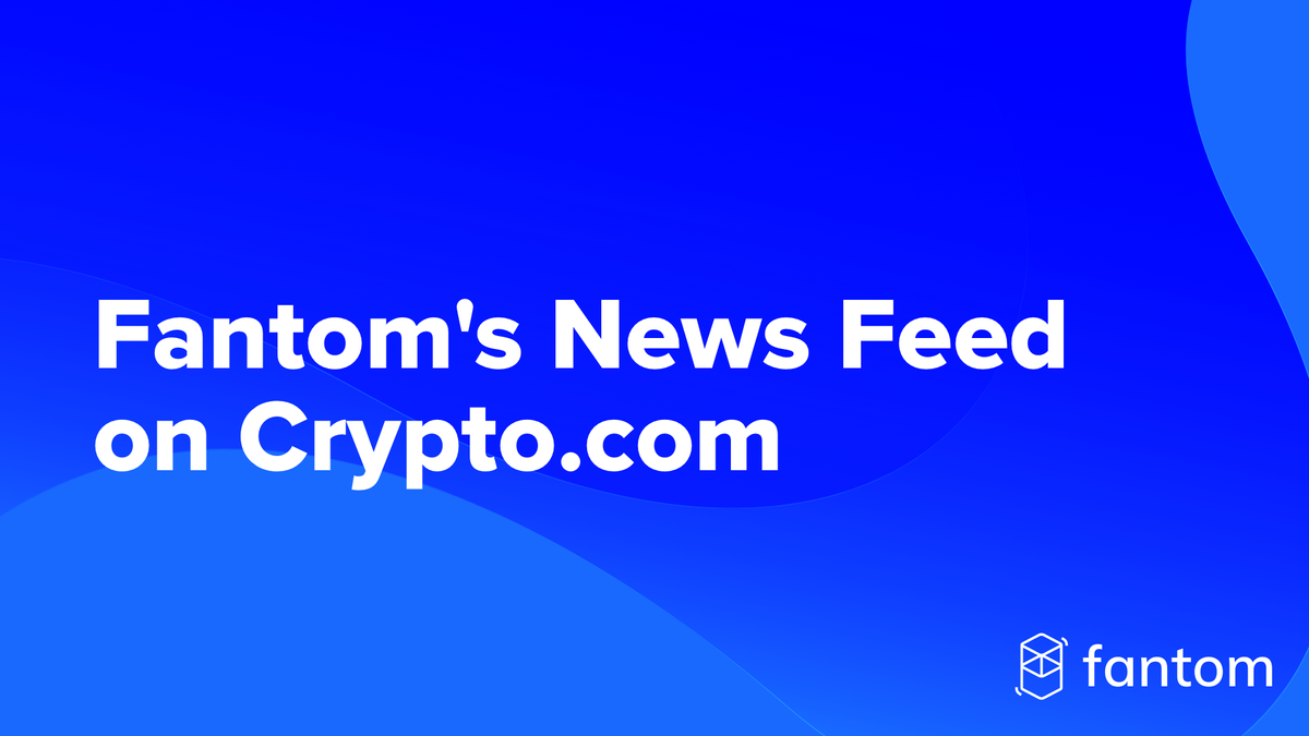 Fantom's RSS news feed integrated with Crypto.com price page
