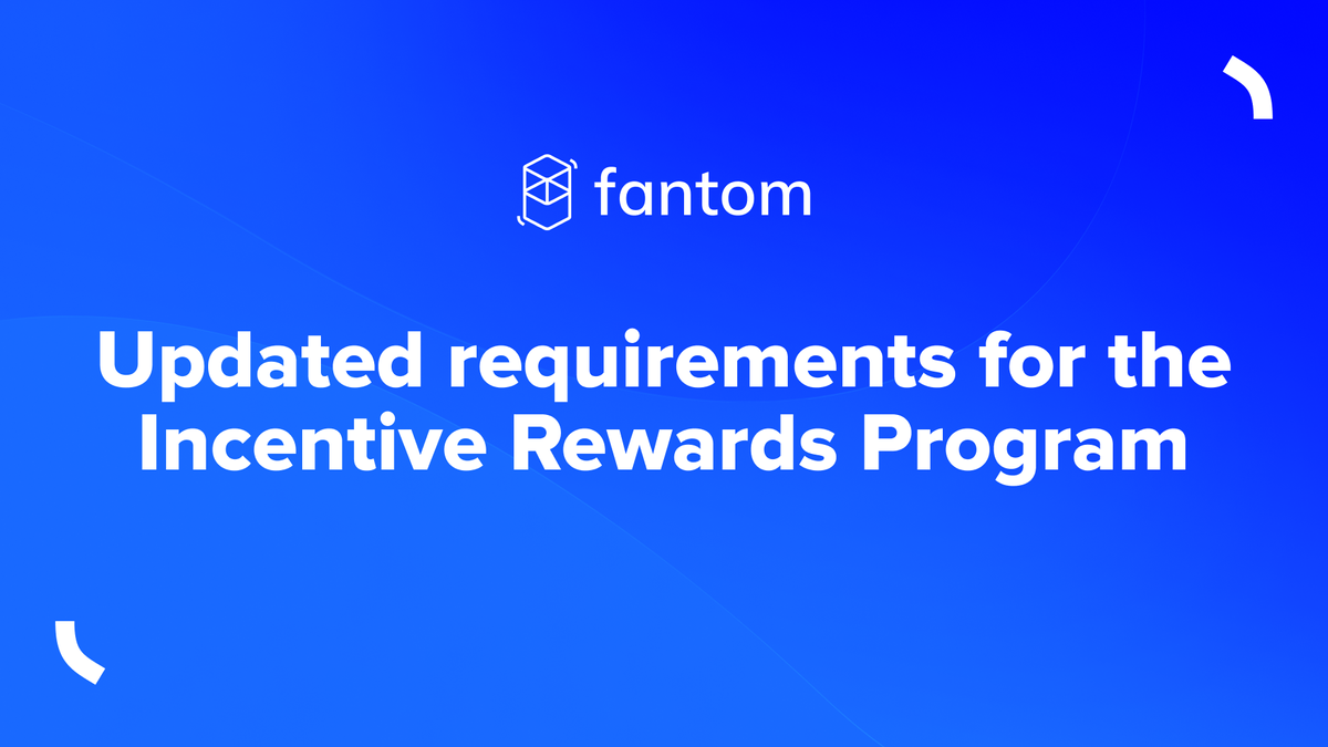 Updated requirements for the Incentive Rewards Program